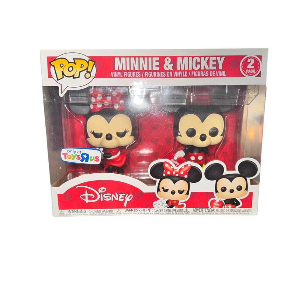Funko Pop Disney Minnie Mouse & Mickey Mouse 2 Pack Toys R Us Exlusive New